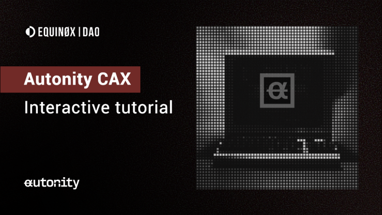 Autonity CAX interactive tutorial